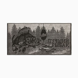 Полотенце махровое Этель «Лучший рыбак», 50×90 см, 100% хлопок, 420 г/м², коричневое