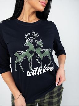 Кофта от пижамы "С любовью" темно-синий