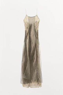 CONTRAST PRINTED DRESS WITH STRAPS - Zara фото 4