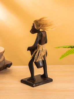 Сувенир «Абориген барабанщик», 8×9×22 см, дерево