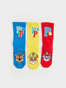 Paw Patrol Desenli Erkek ?ocuk Soket ?orap 3l?