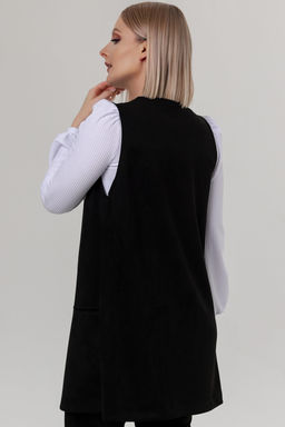 Жилет эко-замша 4241/02/Пыльно-голубой - Rise фото 7