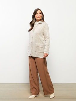 Polo Yaka D?z Uzun Kollu Triko Kad?n H?rka