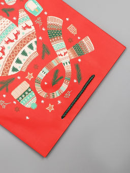 Цена за 2 шт. Пакет подарочный новогодний ламинированный, «Новый Год», 26×12×32 см