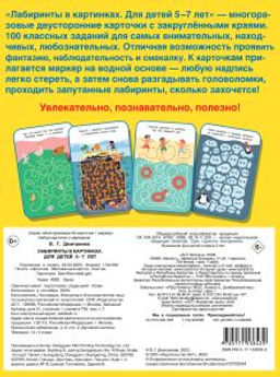 Лабиринты в картинках. Пиши-стирай. Для детей 5-7 лет