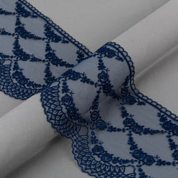 Кружево Gamma сетка 155 мм GKM-15504 в пакете 10 м 0.2 Турция TL010DB т.синий