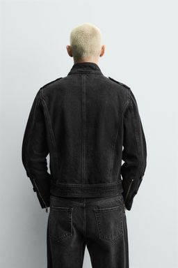 CHAQUETA DENIM ALAMARES BOTONES / Carb?n - Zara фото 3