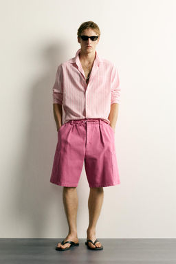 BERMUDA CARGO LAVADA RELAXED FIT / Magenta