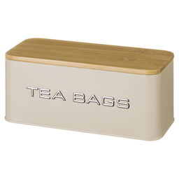БАНКА AGNESS ДЛЯ ЧАЙНЫХ ПАКЕТИКОВ, 20,5Х9Х8 СМ, ЦВЕТ: IVORY