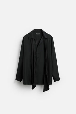 SATIN SHIRT WITH BOW - Zara фото 6