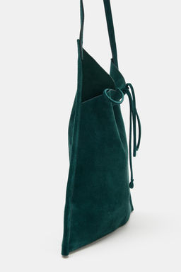 MINI BOLSO PIEL PLANO LAZO / Verde - Zara фото 4