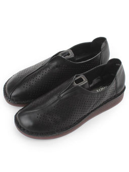 03-5001-1 BLACK Полуботинки женские летние (натуральная кожа) - Фабричный китай фото 3