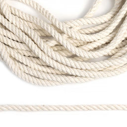 Канат х/б кручёный &Oslash; 6мм молочный ХБК1-062/20 уп.20м