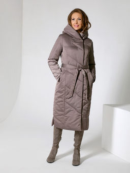 22405 Пальто серо-коричневый - Dizzyway фото 2