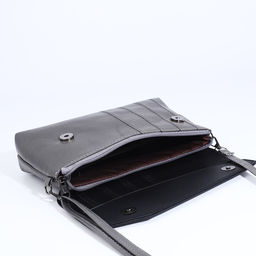 Сумка-клатч на магните, длинный ремень, цвет серый - Simaland фото 7