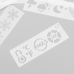 Трафарет с фигурным краем «Синоптик», набор 8 шт., 17×6 см