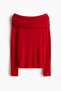 Jersey off-the-shoulder - H&m фото 3