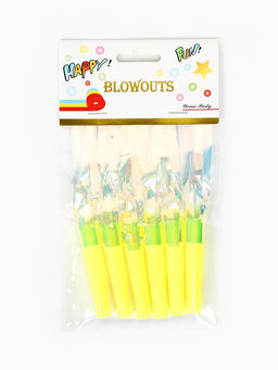 Цена за 3 шт. Карнавальный язычок "Твой день" жёлтый, набор 5 штук + 1 в подарок