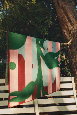 STRIPED BRANCH WOOL BLEND THROW X COLLAGERIE - Zara фото 6
