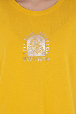 Женская шафрановая футболка - U.s. polo assn фото 7
