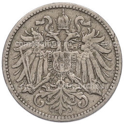 Монета 10 геллеров 1895 года Австрия