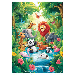 ФРЕЯ Пазл 80 элемент. PZL-80/01 Веселье в джунглях