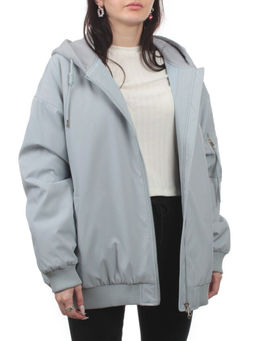 H24-283 GRAY/BLUE Куртка демисезонная женская (100 гр. синтепон)