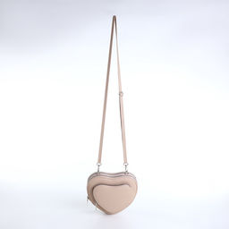 Сумка женская кросс-боди на молнии, в форме сердца, 20×5×16 см, бежевая