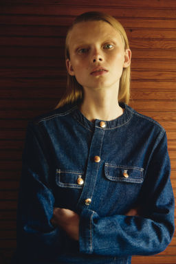 Chaqueta denim sin cuello - H&m фото 6
