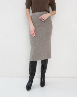 Юбка из пуха яка 07035 серая