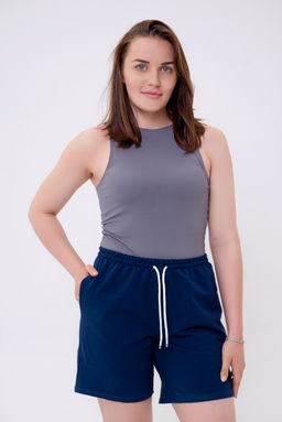 Шорты женские из футера Таиланд индиго - Амадэль фото 2