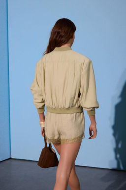 Limited Edition Yesil Astarl? Bomber Ceket TWOSS26CE00046