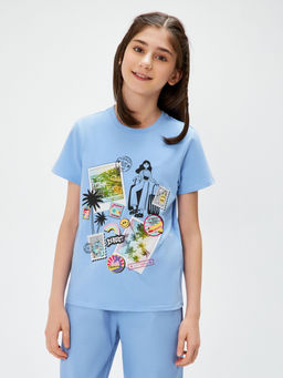 ACOOLA / Футболка детская для девочек Coimbra лавандовый  фото 6