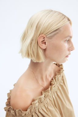 Blusa off-the-shoulder de popelina - H&m фото 5