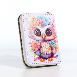 Кошелёк детский «Сова», на молнии, белый