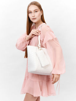 LACCOMA сумка AC015-бежевый эко кожа хлопок  фото 3