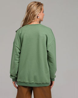 Эффектный свитшот с рюшами Футер 3-х нитка / Атлас-гофре / Органза - Sahar art lab фото 19