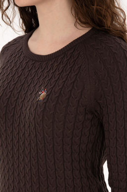 Kad_n Koyu Kahverengi Basic Kazak - U.s. polo assn фото 7