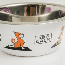 Миска стандартная Пижон. Yoga Dog, 450 мл  фото 4