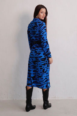 Платье-рубашка с английским воротником принт - Martichelli фото 356