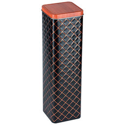 Банка жестяная CLASSICO NERO для спагетти, объем 2,1 л, размер 8,5*30 см, квадратная, с крышкой арт. /Mallony/