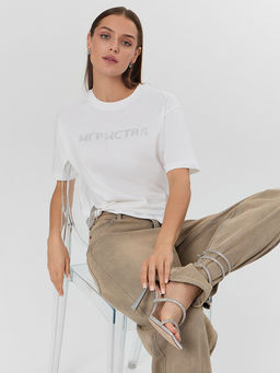 Футболка женская белая с надписью Игристая - Mark formelle фото 6