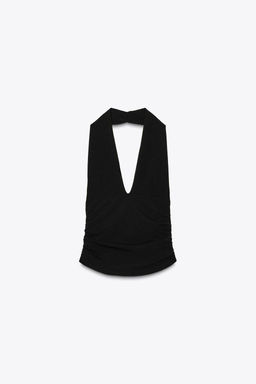GATHERED HALTERNECK TOP - Zara фото 4