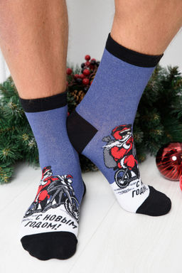 Носки мужские Санта байкер - Berchelli фото 6