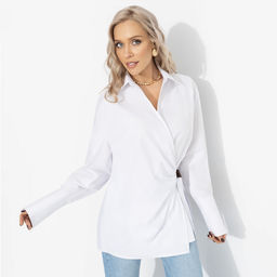 Рубашка на запах из хлопка, Переиграла всех - Charutti фото 2