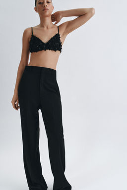 ZW COLLECTION HIGH-WAIST WIDE-LEG TROUSERS - Zara фото 16