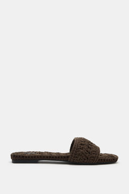 SANDALIA PLANA CROCHET / Marr?n - Zara фото 4