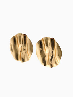 Клипсы Тренд круг, цвет золото