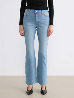 Crop Flare Kad?n Jean Pantolon