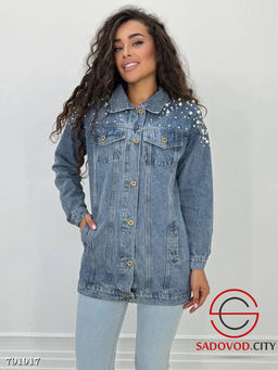 Джинсовка с жемчугом женская - Bruno фото 4